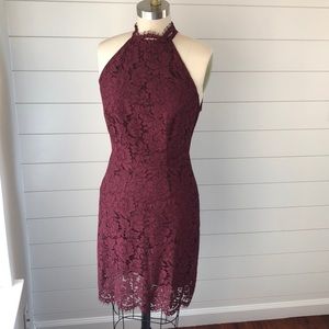 BB Dakota burgundy lace dress